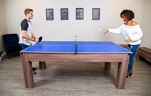 Hathaway Driftwood 7-ft Air Hockey Table Tennis Combination Woodgrain