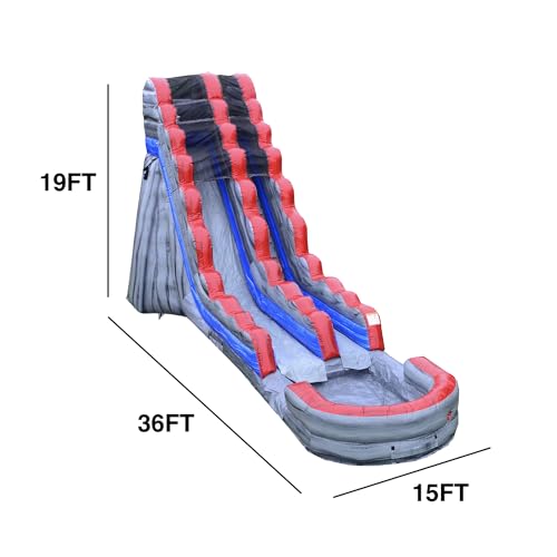 JumpOrange Commercial Water Slide with Splash Pool Titanium