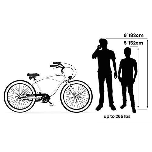 Vivelo Rider X Beach Cruiser for Men Complete Bike 3-Speed Clyde