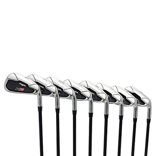 Majek K6 Iron Set +1" Over Big & Tall Senior Men's 8-Piece Set Right Handed Senior Flex A Flex Club with Arthritic Grip