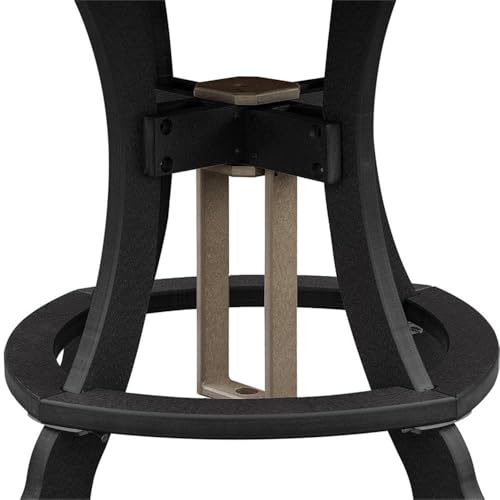 American Furniture Classics Five Piece Round Counter Height Dining Set Weatherwood/Black