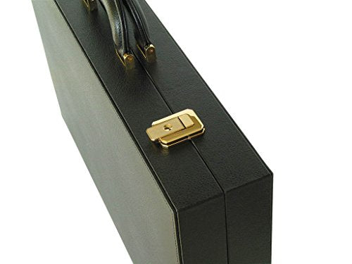 Zaza & Sacci Leather Backgammon Set 20" Black Case