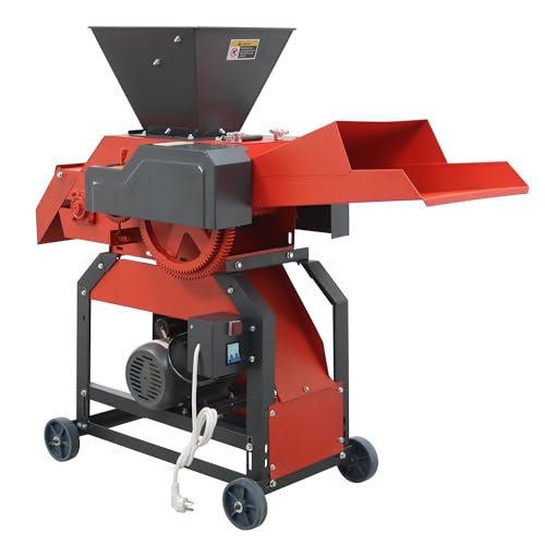HQHAOTWU 4-Blade Hay Cutter and Kneading Machine Red