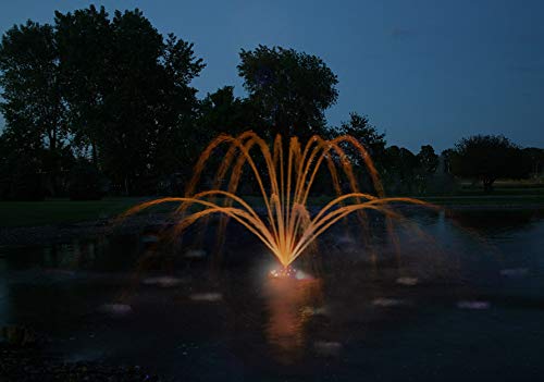 Kasco 1HP J Series Aerating Pond Fountain with LED Lights 120V