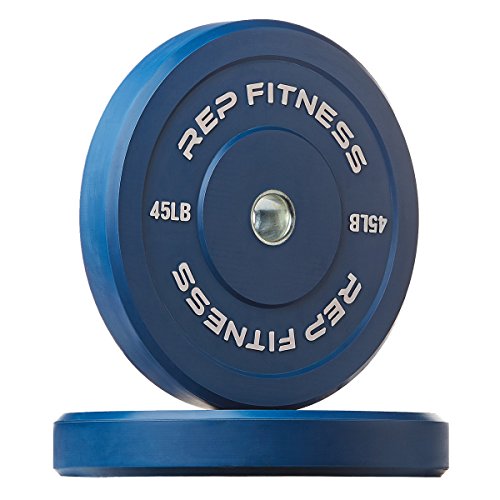 Rep Fitness Color Bumper Plates for Strength and Conditioning Workouts and Weightlifting, 160 lb Set Green