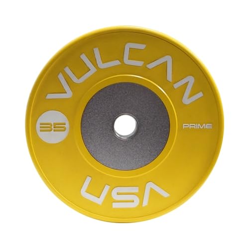 VULCAN Prime Color Competition Bumper Plates 270 lb Set Yellow/Blue/Red