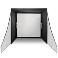 ANYTHING SPORTS Golf Simulator Cage with Impact Netting and All Poles 8'4 x 8'4 x 5 Black