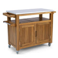 Pemberly Row Modern Outdoor Cart Brown