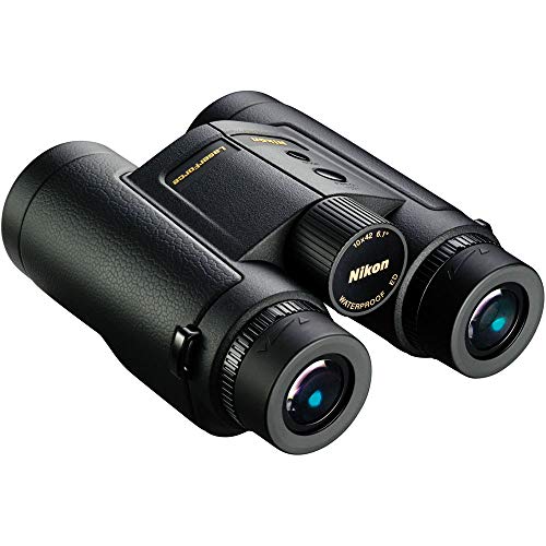 Kellards Nikon 10x42 LaserForce Rangefinder Binocular Bundle with Tether & Harness Black