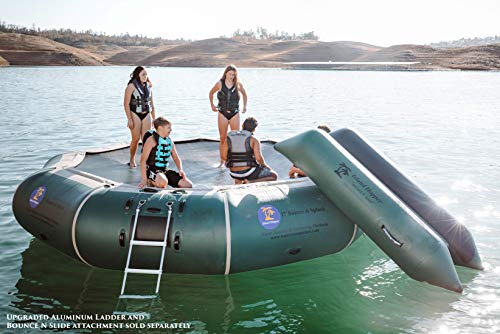 Island Hopper Bounce N Splash 17' Water Bouncer Natural Green