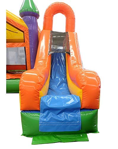 TentandTable Inflatable Bounce House with Slide Orange Rainbow
