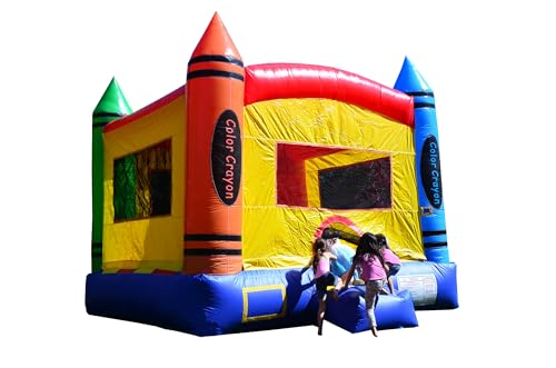 JumpOrange Crayon Commercial Grade Bounce House Yellow