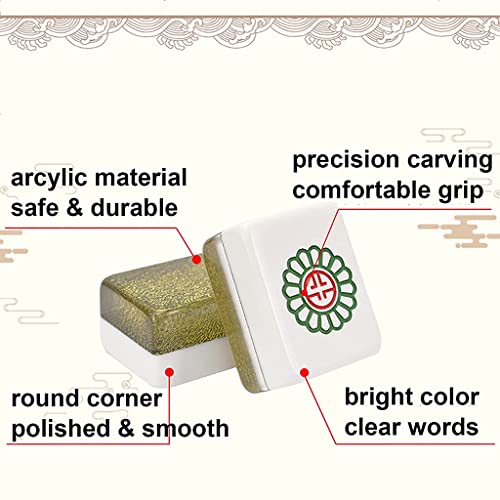 SHATONG Traditional Mahjong Game Set 144 Acrylic Tiles C
