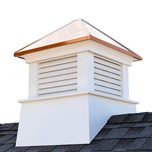 Good Directions Manchester Vinyl Cupola with Pure Copper Roof White 36" x 46