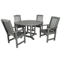 Highwood Lehigh 5-Piece Round Dining Set Coastal Teak