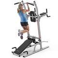 leikefitness Multifunction Power Tower Exercise Equipment Silver--With Bench