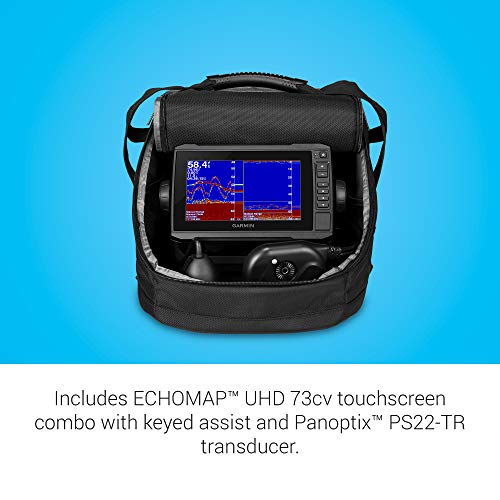 Garmin Panoptix PS22 Ice Fishing Bundle with ECHOMAP UHD 73cv Combo and PS22-RT Transducer
