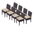 TK Classics TKC Venice Wicker Patio Dining Chairs Set of 8 Wheat