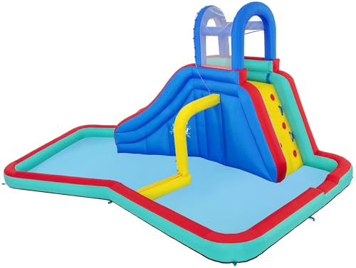 Bestway H2OGO! Waterfall Waves Mega Water Park Inflatable Slide and Pool