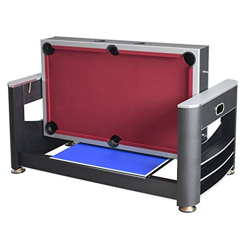 Hathaway Triple Threat 6-ft 3-in-1 Multi Game Table Black