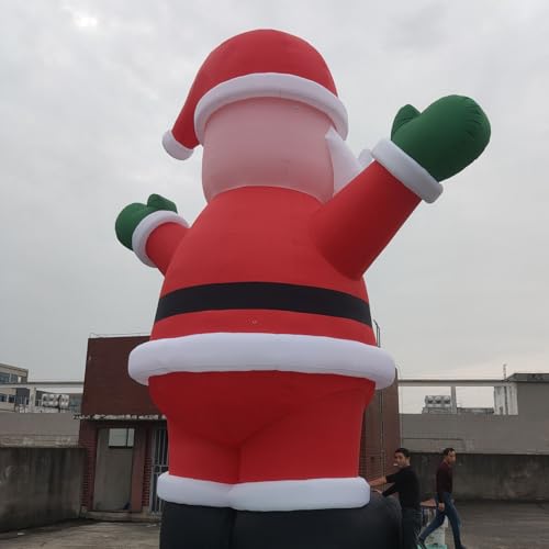 YBZCHLM Giant Christmas Inflatable Santa Claus with Gift Bag & LED Lights Red Model 2 25ft