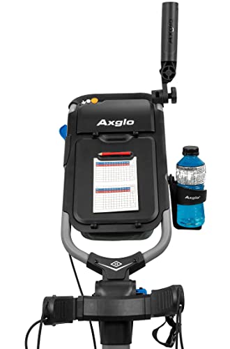 Axglo V3 Golf Push Cart Golf Trolley 3 Wheels Swivel Front Wheel Hand Brake Lightweight Black/Grey
