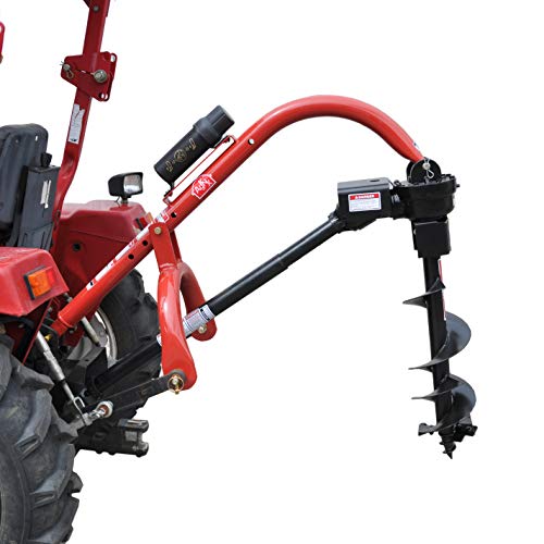 Tool Tuff Pole-Star 400 3-Point Tractor Post Hole Digger with 6" & 12" Auger