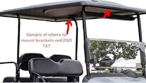 3G Universal 80" Graphite Extended Roof Kit for EZGO TXT Golf Carts