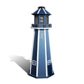 Peaceful Classics Modern Decorative Lighthouse Solar Lamp Navy White