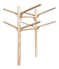 Log Kayak Rack 4 Place Buried in Ground Kayak and Canoe Rack Natural Finish