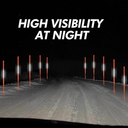 DISCOUNT SNOWSTAKES .COM 32" Lite Snow Stakes with Reflective Tape Orange