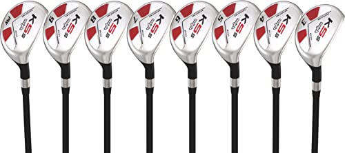 Majek Senior Ladies Golf Clubs All Hybrid Set 55+ Years Womens Right Hand Black Crown Red Accents