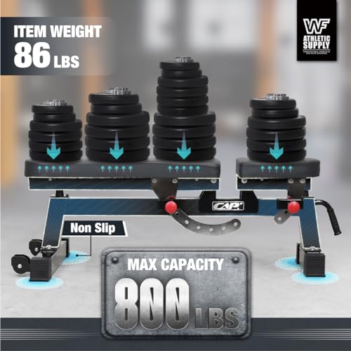 CAP Barbell Commercial Grade Weight Bench Flat/Incline/Decline Utility Exercise Olympic Workout Bench Black