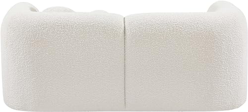 Meridian Furniture Emory Collection Art Deco Loveseat Cream