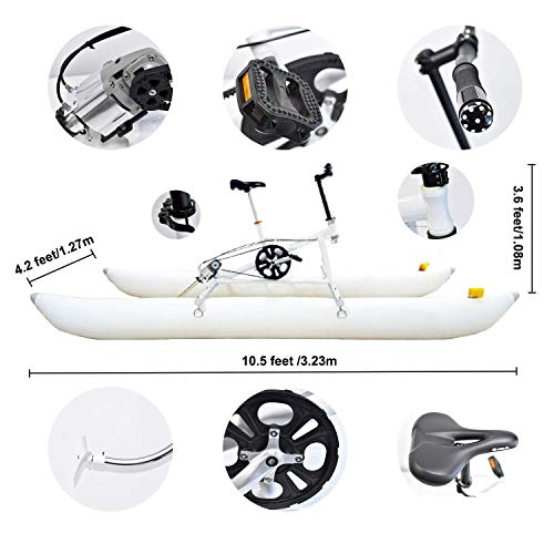 DIVTEK Inflatable Kayak Bikeboat for Lake Water Sports Banana-Waterbike