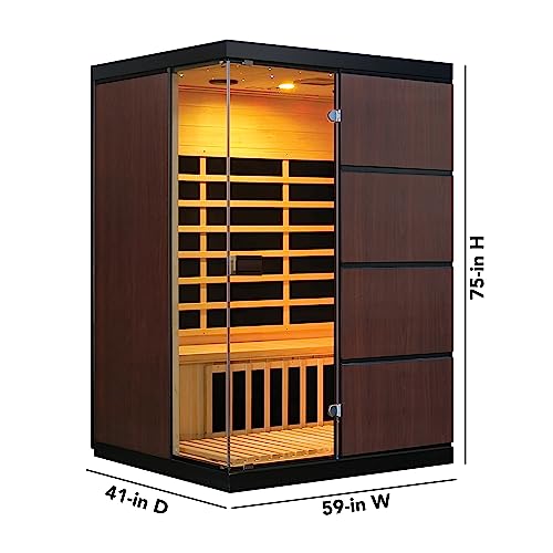 Blue Wave Sirona 3-Person Hemlock Infrared Sauna Espresso