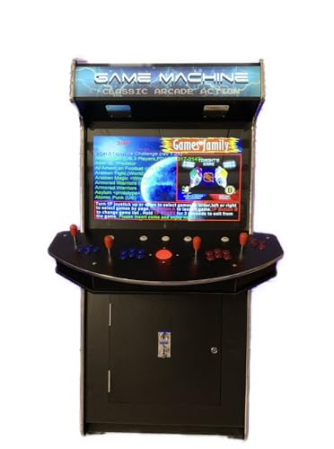 TOP US VIDEO ARCADES Full Size 4 Player Arcade Machine 4600 Games 32-inch Screen Black