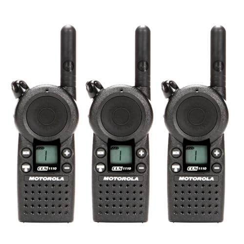 Motorola Solutions CLS1110 Two Way Radio Walkie Talkies 3 Pack Black