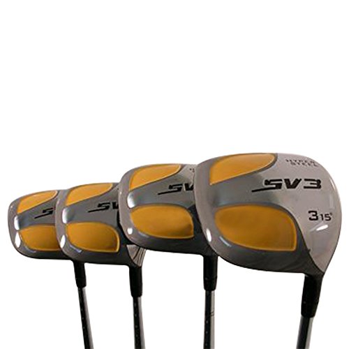 SV3 Men's Yellow Square Fairway Golf Clubs Set Right Handed Regular Flex Graphite Shaft