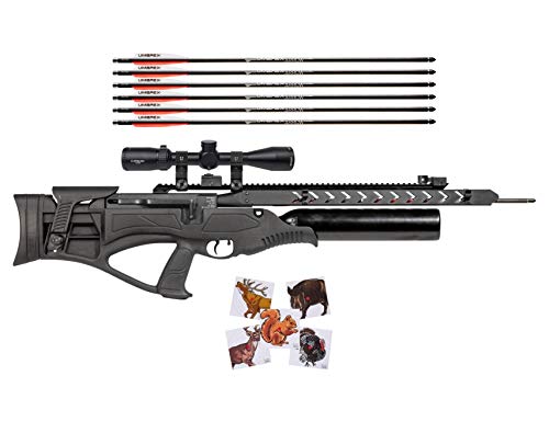 Wearable4U Hatsan Harpoon Arrow Air Rifle Bundle + Scope w/Rings + 6pk Arrows + Targets