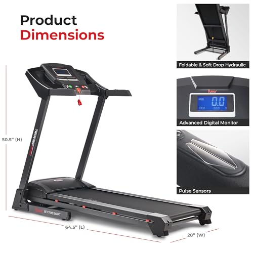 Sunny Health & Fitness Smart Treadmill Black