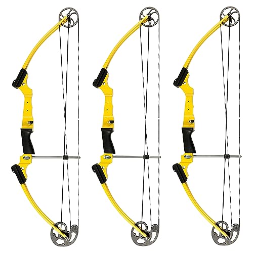 GENESIS Archery Original Adjustable Lightweight Right-Handed Compound Bow Yellow (3 Pack)