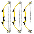 GENESIS Archery Original Adjustable Lightweight Right-Handed Compound Bow Yellow (3 Pack)