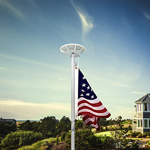 Telepole Manufacturing Inc 7000-T8 Aluminum 23' Sectional Flagpole with Accessories Silver