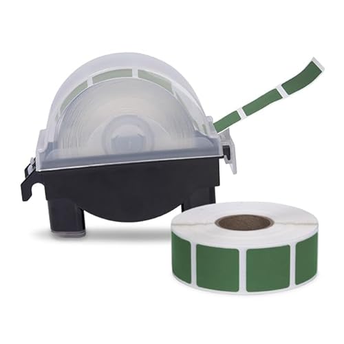 Law 7/8" Square Target Pasters with Plastic Dispenser Green