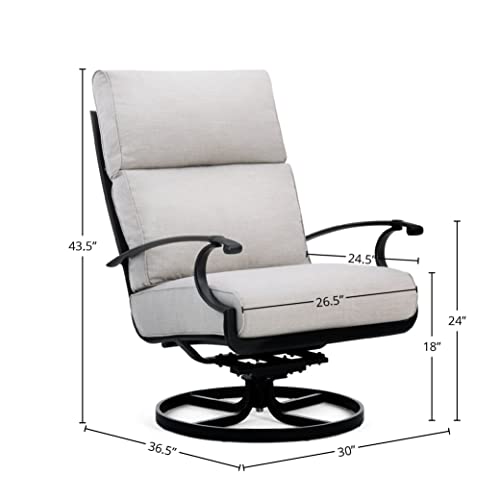 Winston Manor Ultra High Back Swivel Rocker Lounge Chair Night