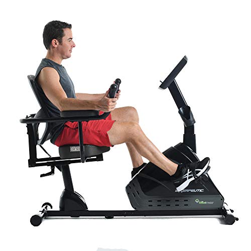 Exerpeutic 5000 Indoor Recumbent Exercise Bike Black/Grey