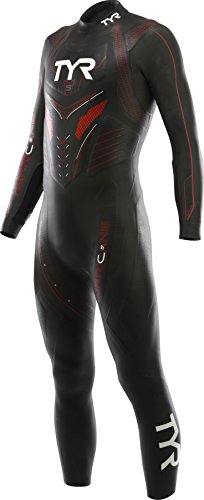 TYR Men's Hurricane Wetsuit Category 5 Black/Red