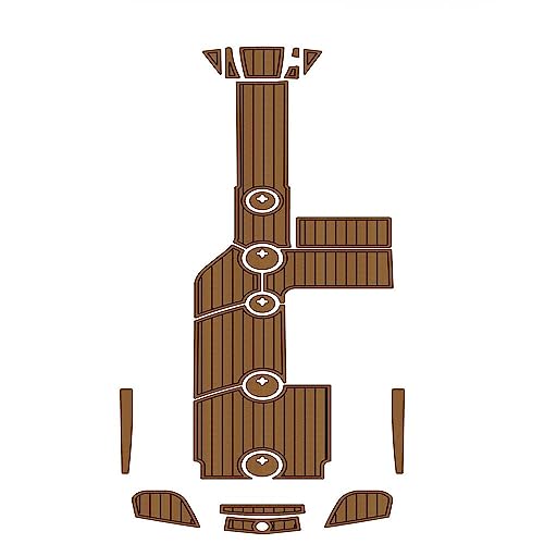 Zomanon Boat EVA Faux Teak Decking Floor Mat for 2014-2018 Mastercraft X46 Cockpit Pad, Multiple Color Options