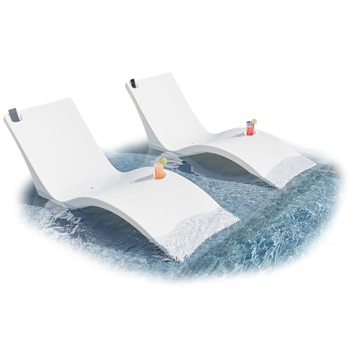 Floating Luxuries Kai Shelf Pool Lounger Set of 2 White